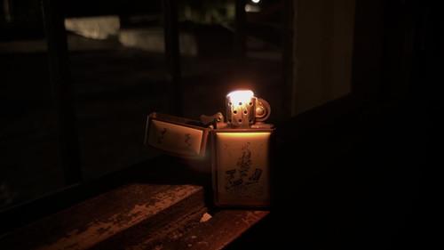 views smoking a cigarette at the window (with stealth)