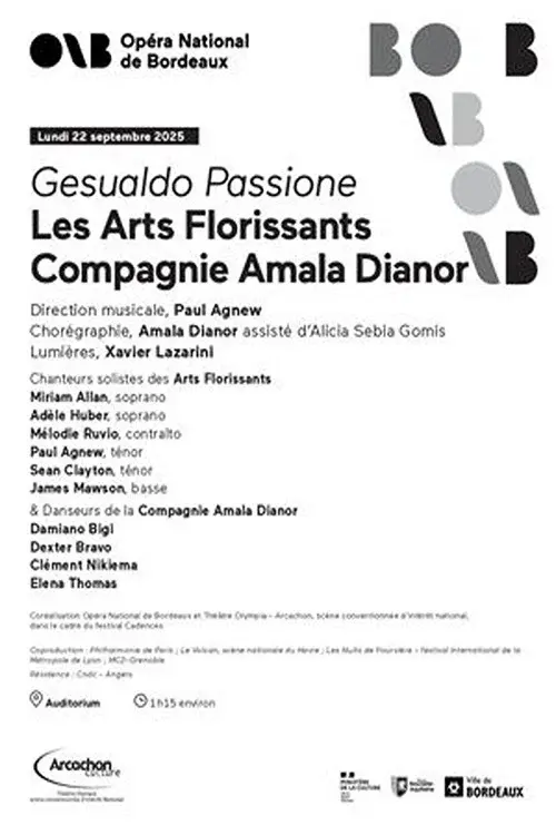 Amala Dianor et Les Arts Florissants : Gesualdo Passione Nuits de Fourvière 2026