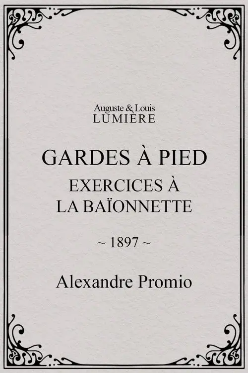 Gardes à pied : exercices à la baïonnette