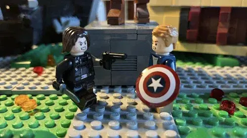 Captain America VS Winter Soldier in LEGO Stop Motion