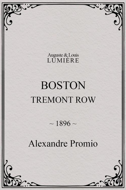 Boston, Tremont row